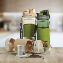 Reboottle - Tea - Drinkfles Met Theefilter - Thee Infuser - Theefles - 450ml - Beige/Groen 14 Reboottle - Tea - Drinkfles Met Theefilter - Thee Infuser - Theefles - 450ml - Beige/Groen -Drinken Goedkope Winkel 1200x1200 723