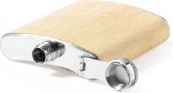 Merkloos Heupfles - Zakflacon - Heupflacon - Drinkflacon - Whiskey - Likeur - Wodka - Rum - RVS - Bamboe - 200 Ml - Beige -Drinken Goedkope Winkel 1200x647 4