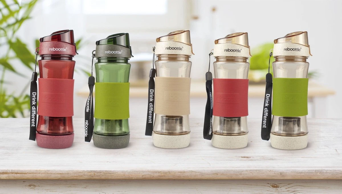 Reboottle - Tea - Drinkfles Met Theefilter - Thee Infuser - Theefles - 450ml - Beige/Groen 8 Reboottle - Tea - Drinkfles Met Theefilter - Thee Infuser - Theefles - 450ml - Beige/Groen - Afbeelding 8