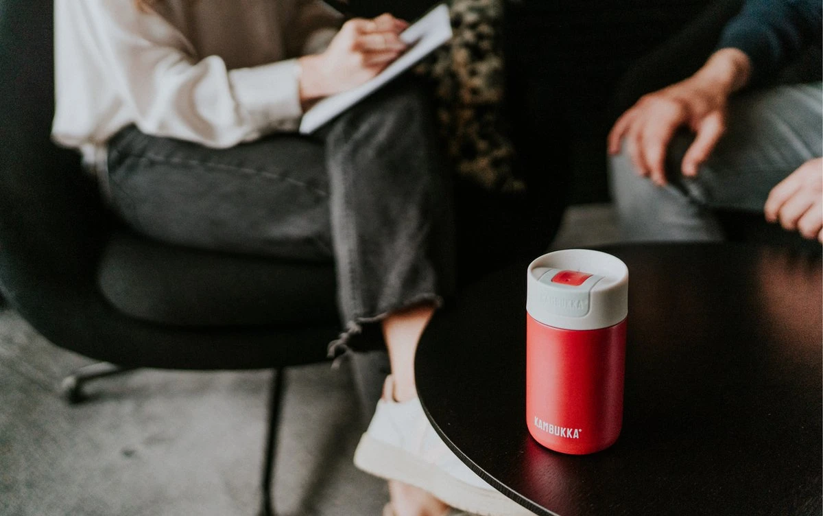 Kambukka Olympus Thermosbeker 300 Ml - Makkelijk Reinigen - Lekvrije Koffiebeker - RVS - Cherry Cake 2 Kambukka Olympus Thermosbeker 300 Ml - Makkelijk Reinigen - Lekvrije Koffiebeker - RVS - Cherry Cake - Afbeelding 2