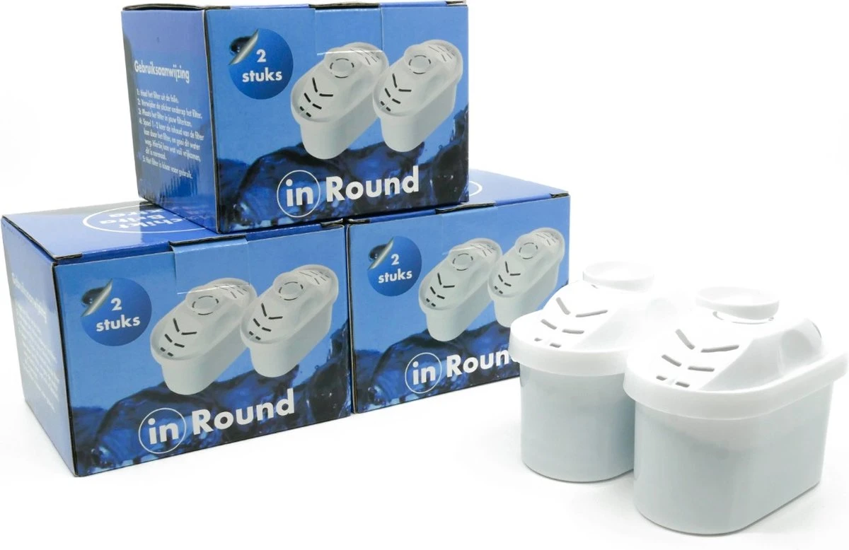 In Round Filterpatronen Geschikt Voor Brita Maxtra - 6 Waterfilters 1 In Round Filterpatronen Geschikt Voor Brita Maxtra - 6 Waterfilters