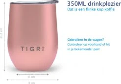 TIGR Cup - Drinkbeker - Thermosbeker - Koffie En Thee - 350ml - Rosé Goud -Drinken Goedkope Winkel 1200x833