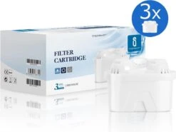 Aigostar Waterfilterpatronen Pure - 3 Stuks - Waterfilter - Filterpatronen - Brita Maxtra+ Compatible -Drinken Goedkope Winkel 1200x898