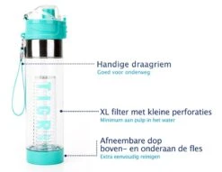TIGR The Infuser - Drinkfles Met Fruitfilter - 100% BPA Vrij - 700ML – Blauw -Drinken Goedkope Winkel 1200x928 6