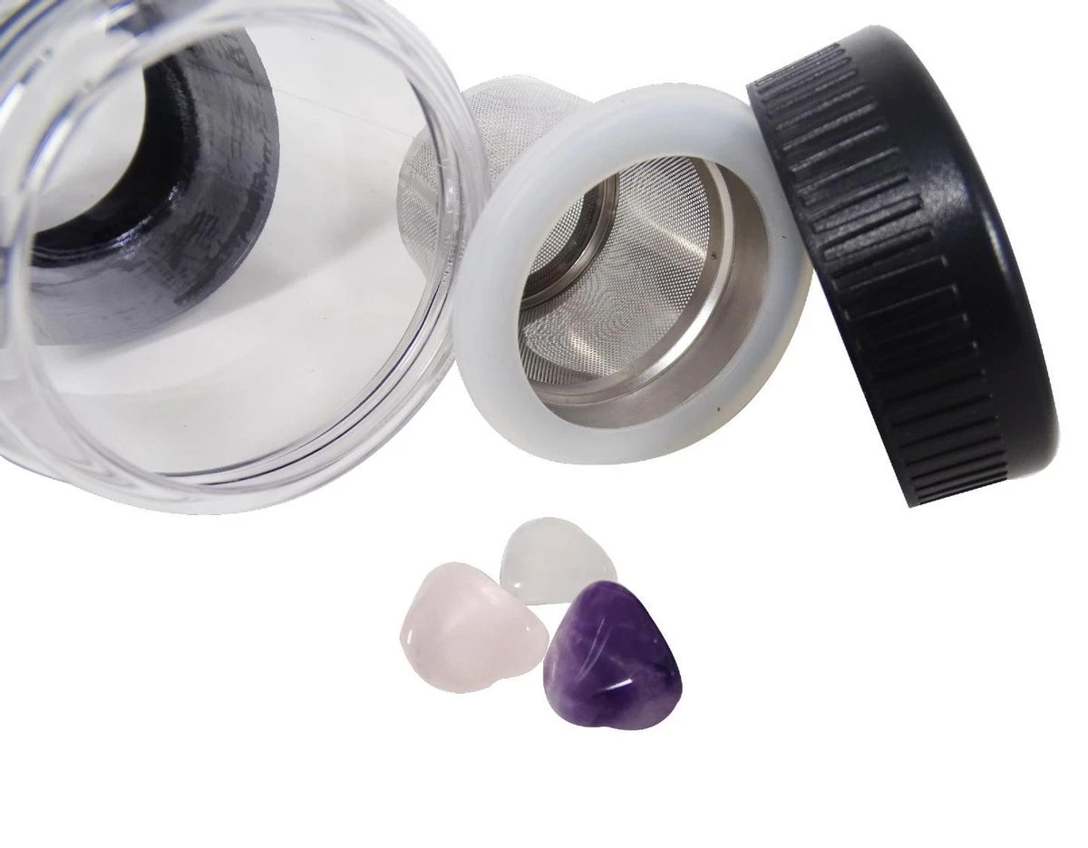 Waterfles Met Edelstenen - Bloem Des Levens - Je Eigen Energetisch Water- BPA Free - 2 Waterfles Met Edelstenen - Bloem Des Levens - Je Eigen Energetisch Water- BPA Free - - Afbeelding 2