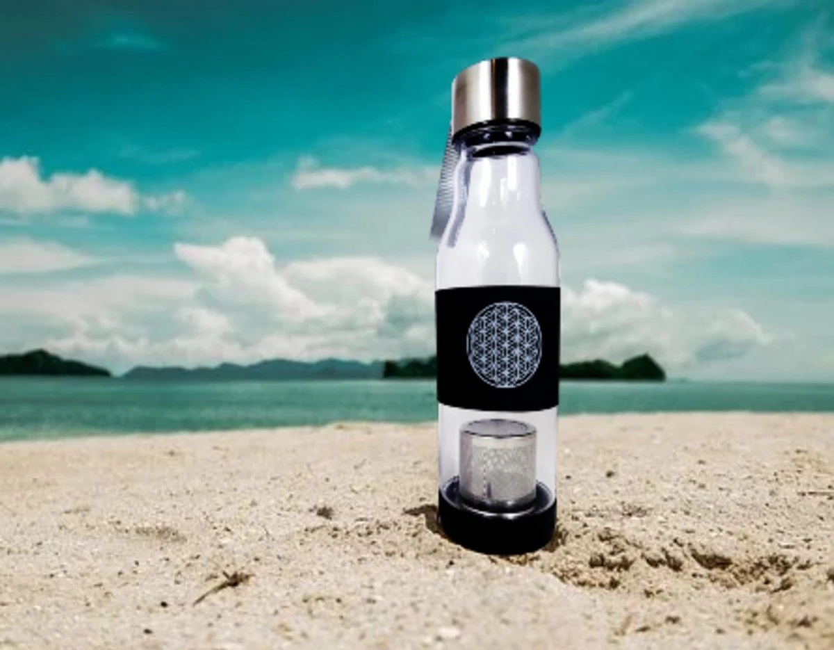 Waterfles Met Edelstenen - Bloem Des Levens - Je Eigen Energetisch Water- BPA Free - 3 Waterfles Met Edelstenen - Bloem Des Levens - Je Eigen Energetisch Water- BPA Free - - Afbeelding 3