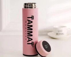 Slimme Thermosfles Met LCD Temperatuur Display - Curver Isolatiefles 0,5 Liter - Dubbelwandige Thermosfles - Thermosbeker - Isoleerfles - Thermoskan - Travel Mug - Bidon Drinkfles - Koffiebeker - Drinkflessen - RVS - Smart Thermos - Metaal