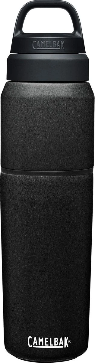 CamelBak Multibev Vacuum SS - Waterfles Met Afneembare Koffie / Theebeker - 650 Ml + 500 Ml - Zwart / Zwart (Black/Black) 1 CamelBak Multibev Vacuum SS - Waterfles Met Afneembare Koffie / Theebeker - 650 Ml + 500 Ml - Zwart / Zwart (Black/Black)