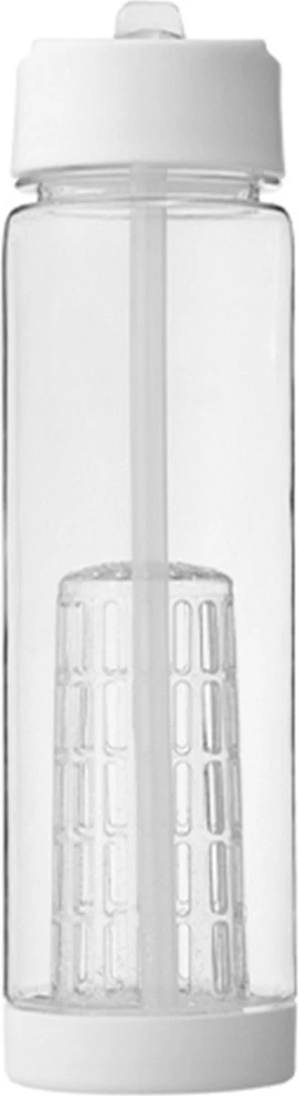 Waterfles Met Rietje - Fruit Filter - Tritan Drinkfles - Volwassenen - Wit - Kerstcadeau 2 Waterfles Met Rietje - Fruit Filter - Tritan Drinkfles - Volwassenen - Wit - Kerstcadeau - Afbeelding 2