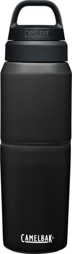 CamelBak Multibev Vacuum SS - Waterfles Met Afneembare Koffie / Theebeker - 500 Ml + 350 Ml - Zwart / Zwart (Black/Black)