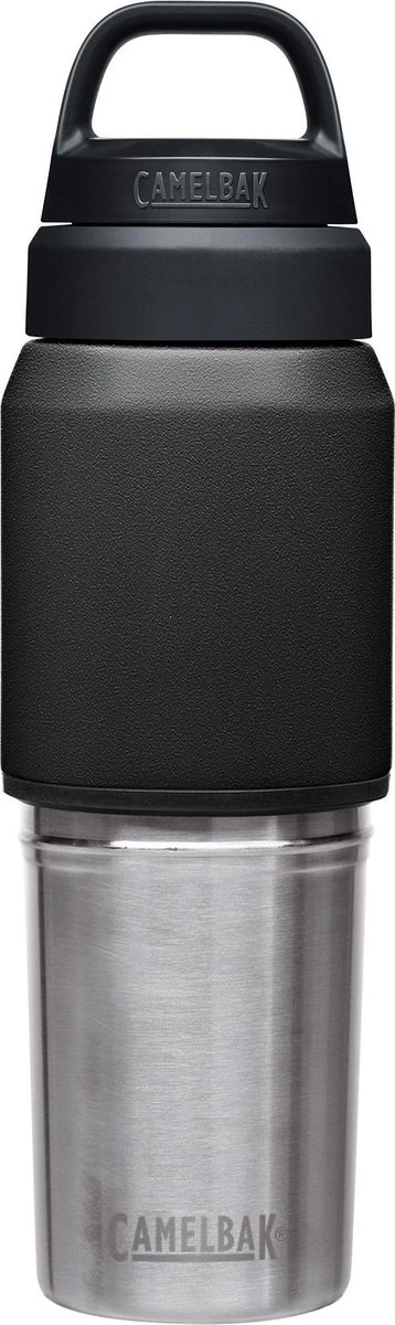 CamelBak Multibev Vacuum SS - Waterfles Met Afneembare Koffie / Theebeker - 650 Ml + 500 Ml - Zwart / Zwart (Black/Black) 2 CamelBak Multibev Vacuum SS - Waterfles Met Afneembare Koffie / Theebeker - 650 Ml + 500 Ml - Zwart / Zwart (Black/Black) - Afbeelding 2