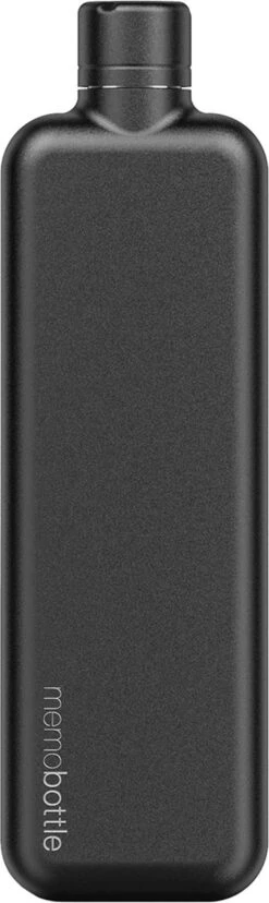 Memobottle Slim Bottle Stainless Steel 600ml Black