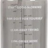 Merkloos Waterfles - Drinkfles - Bidon - Waterfles Met Tijdmarkeringen - Motivatie Waterfles - Waterfles & Drinkfles & Bidon 2 Liter - Drinkfles & Waterfles Met Rietje - Drinkfles Kinderen & Volwassenen - Grote Waterfles | Zwart, 2 Liter