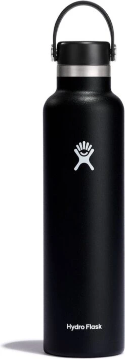 Hydro Flask Standard Mouth Flex Cap Drinkfles (709 Ml) - Zwart