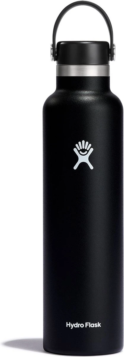 Hydro Flask Standard Mouth Flex Cap Drinkfles (709 Ml) - Zwart 1 Hydro Flask Standard Mouth Flex Cap Drinkfles (709 Ml) - Zwart