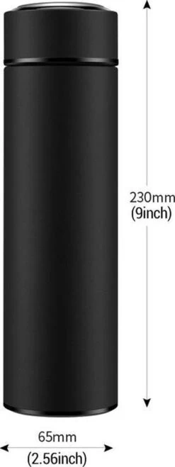 Thermosfles 500 Ml - Met Thee Filter - Mat Zwart -Drinken Goedkope Winkel 450x1200 1