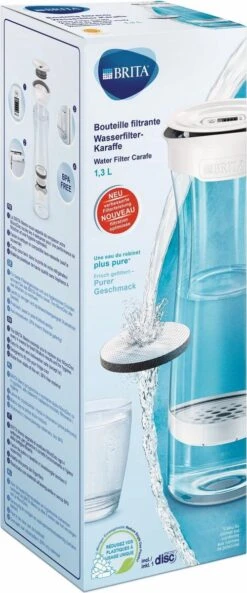 BRITA - Fill&Serve Waterfilterkaraf - 1,3L - Wit Grafiet - Inclusief 1 MicroDisc Waterfilter -Drinken Goedkope Winkel 500x1200