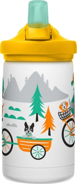 CamelBak Eddy+ Kids SST Vacuum Insulated - Isolatie Drinkfles - 350 Ml - Wit (Biking Dogs) -Drinken Goedkope Winkel 505x1200 2