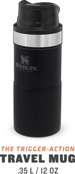 Stanley Trigger-Action Travel Mug 0.35L - Thermosfles - Matt Black -Drinken Goedkope Winkel 521x1200