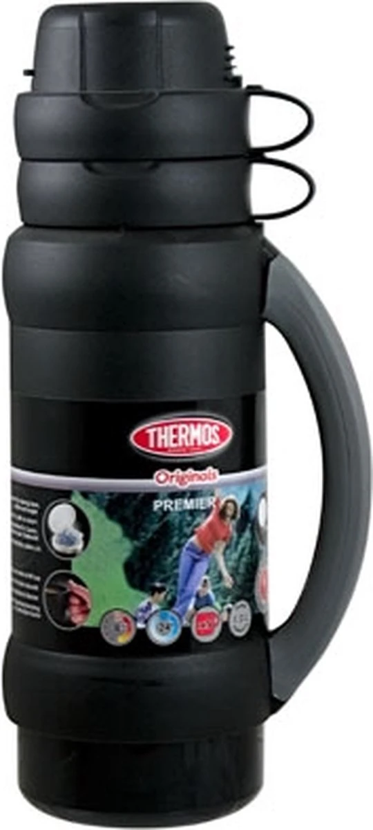 Thermos Premier Isoleerfles - 1L - Zwart 2 Thermos Premier Isoleerfles - 1L - Zwart - Afbeelding 2