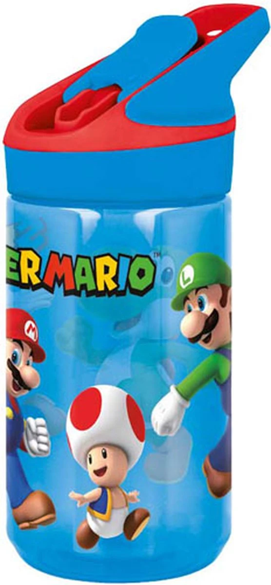 Super Mario Tritan Drinkfles / Waterfles 480 Ml - 18 Cm Hoog 3 Super Mario Tritan Drinkfles / Waterfles 480 Ml - 18 Cm Hoog - Afbeelding 3