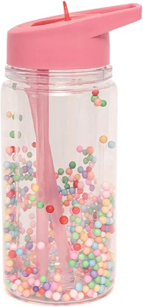 Drinkfles Macaron Popsicles Peony Pink - Petit Monkey 2 Drinkfles Macaron Popsicles Peony Pink - Petit Monkey - Afbeelding 2