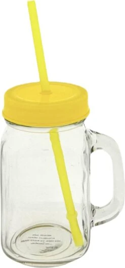 4x Stuks Glazen Mason Jar Drinkbekers Kunstof Schroefdeksel En Rietje 400 Ml - Fruit Shakes 10 4x Stuks Glazen Mason Jar Drinkbekers Kunstof Schroefdeksel En Rietje 400 Ml - Fruit Shakes -Drinken Goedkope Winkel 561x1200 1
