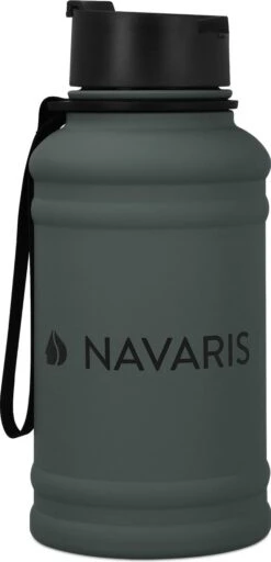 Navaris Fitness Drinkfles 1,3 Liter - Lichte Waterfles Van Roestvrij Staal Grijs - Grote Grijze Waterfles RVS Voor Sport, Fitness, Yoga En Kamperen 15 Navaris Fitness Drinkfles 1,3 Liter - Lichte Waterfles Van Roestvrij Staal Grijs - Grote Grijze Waterfles RVS Voor Sport, Fitness, Yoga En Kamperen -Drinken Goedkope Winkel 579x1200