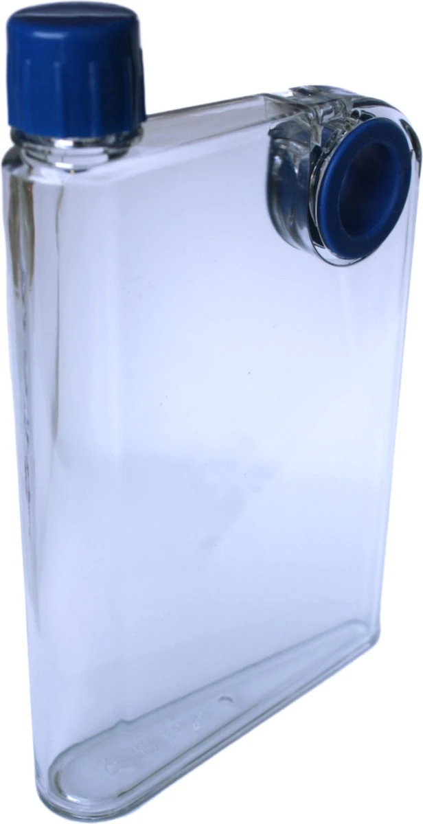 Waterfles | A5 Briefcase Bottle | Platte Fles | Memobottle | Drinkfles | Waterbottle | Blauw 2 Waterfles | A5 Briefcase Bottle | Platte Fles | Memobottle | Drinkfles | Waterbottle | Blauw - Afbeelding 2