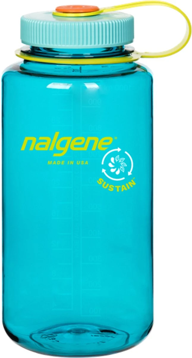 Nalgene Sustain Wide Mouth 1000ml - Drinkfles - Cerulean Sustain 4 Nalgene Sustain Wide Mouth 1000ml - Drinkfles - Cerulean Sustain - Afbeelding 4