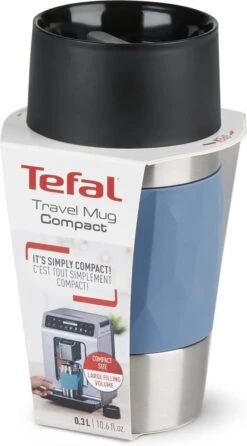 Tefal Compact Travel Mug Compact Thermosfles - 0,3 L - Blauw -Drinken Goedkope Winkel 664x1200