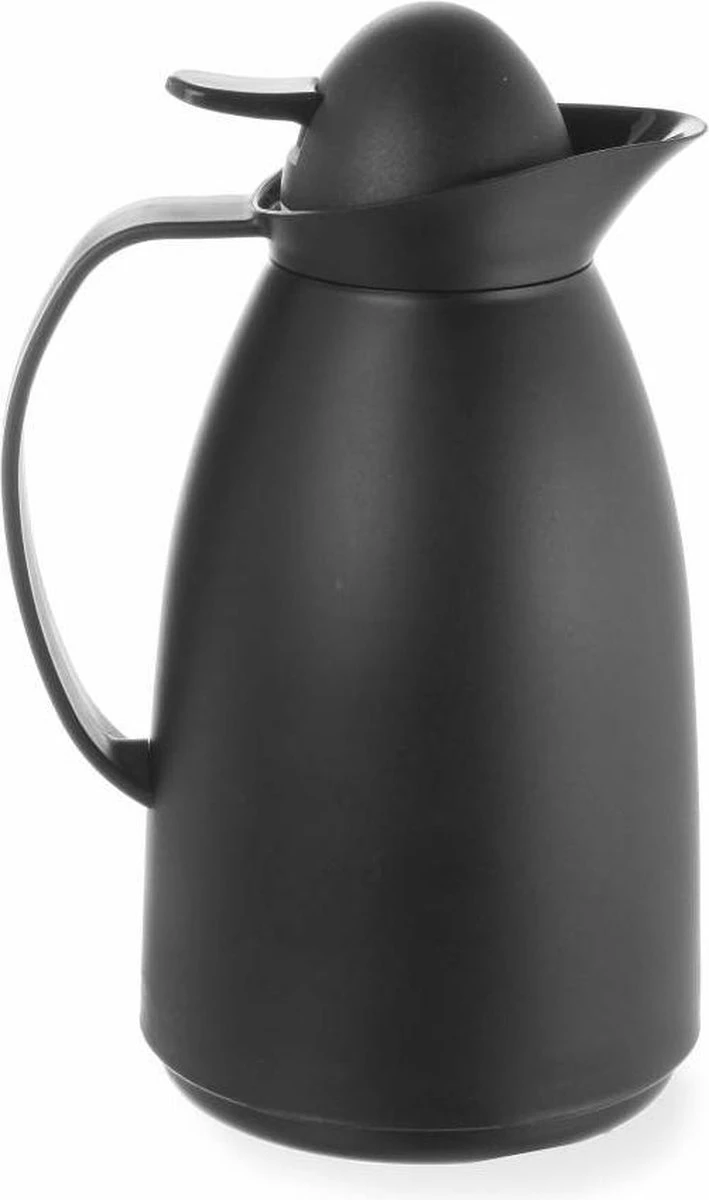 Hendi Isoleerkan Zwart Met Glazen Binnenfles 1 Liter 1 Hendi Isoleerkan Zwart Met Glazen Binnenfles 1 Liter