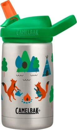 CamelBak Eddy+ Kids SST Vacuum Insulated - Isolatie Drinkfles - 350 Ml - Metaal (Camp Foxes)