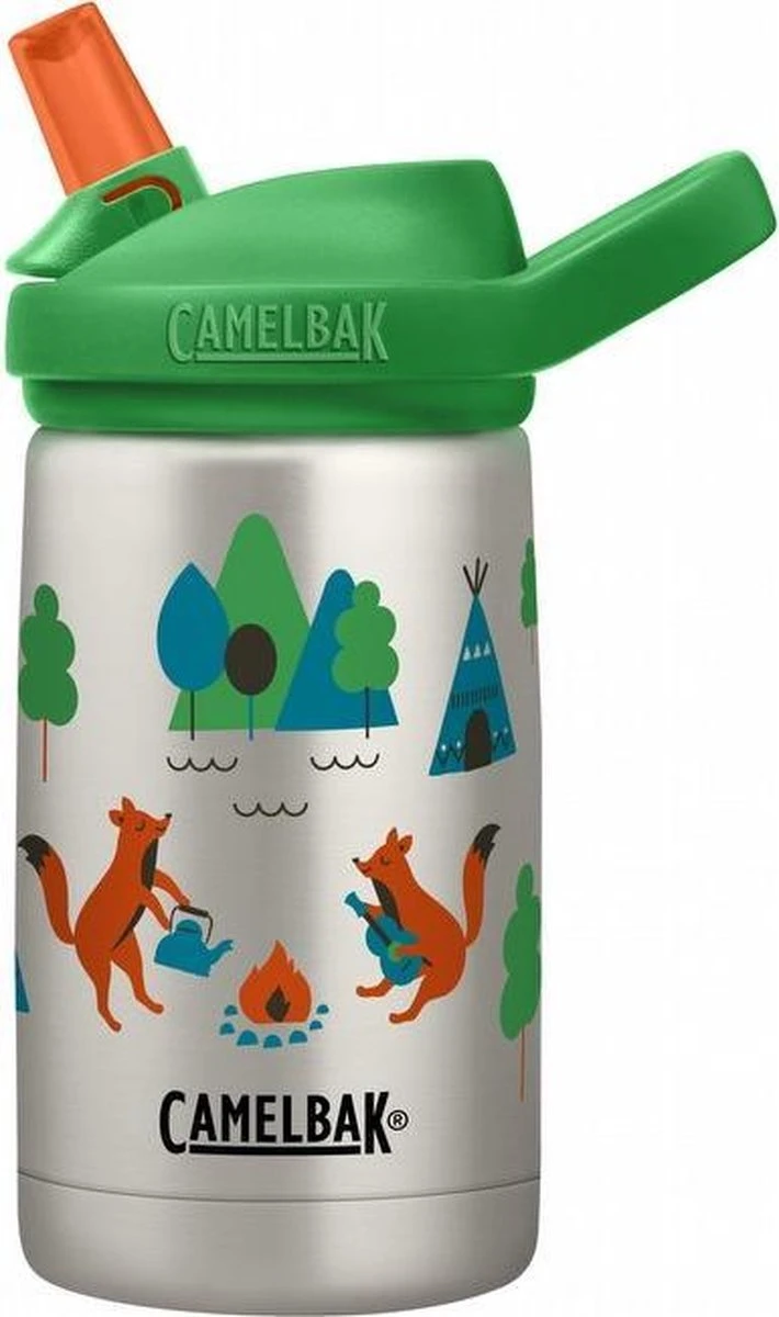 CamelBak Eddy+ Kids SST Vacuum Insulated - Isolatie Drinkfles - 350 Ml - Metaal (Camp Foxes) 8 CamelBak Eddy+ Kids SST Vacuum Insulated - Isolatie Drinkfles - 350 Ml - Metaal (Camp Foxes) - Afbeelding 8