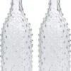 2x Glazen Flessen Transparant Stippen Met Beugeldop 1000 Ml - Keukenbenodigdheden - Woondecoratie - Tafel Dekken - Koude Dranken Serveren/bewaren - Olie/azijn Flessen - Decoratie Flessen
