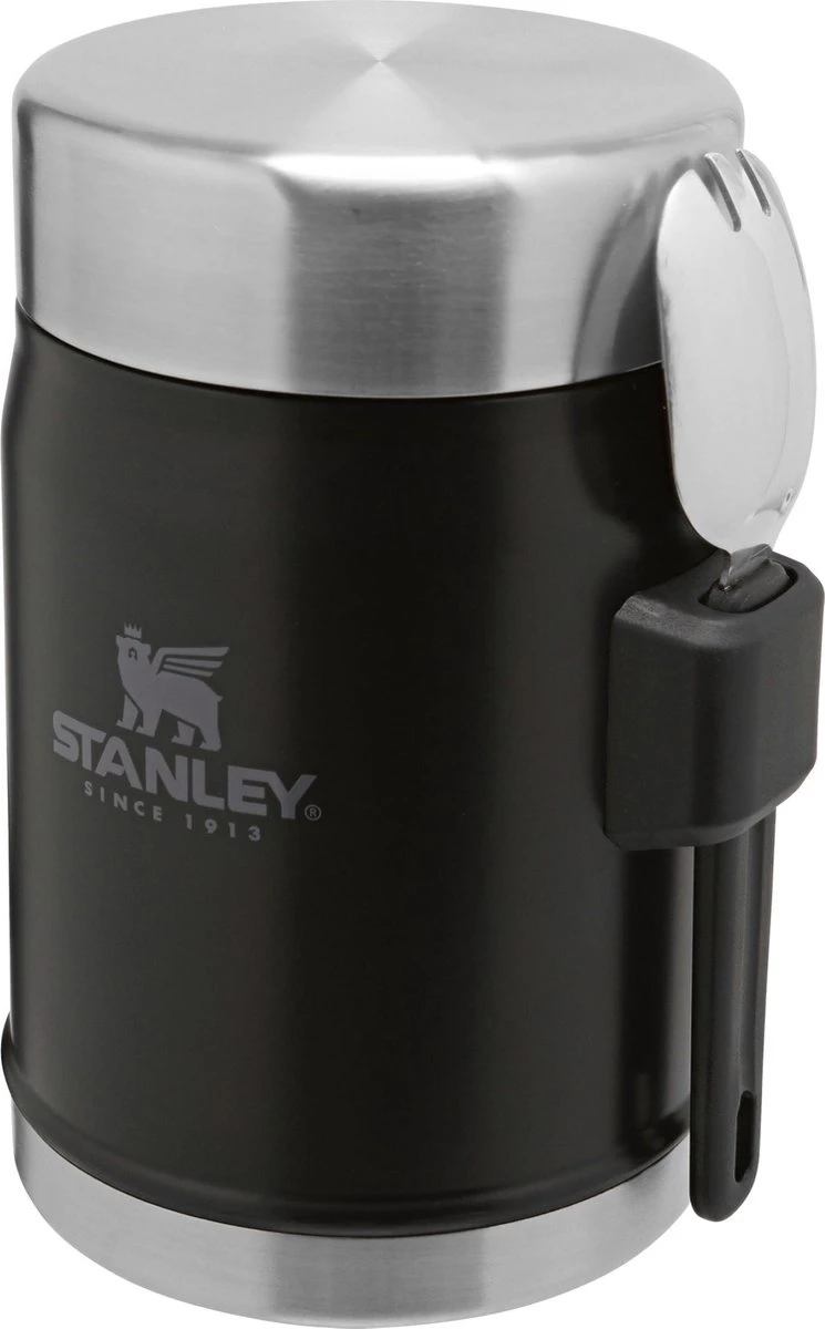 Stanley The Legendary Food Jar + Spork 0,4L - Thermosfles - Matt Black 1 Stanley The Legendary Food Jar + Spork 0,4L - Thermosfles - Matt Black