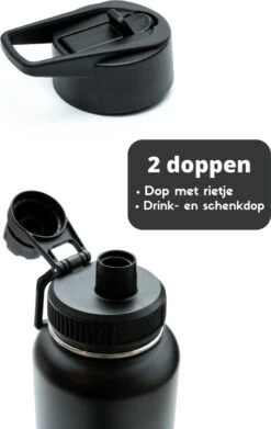 Thermosfles - Onyx Black - 1 Liter - Extra Dop Met Rietje & Drinktuit - Thermosflessen - Isoleerfles - BPA Vrij - Lekvrij - Thermoskan - Isoleerbeker - Thermosbeker 11 Thermosfles - Onyx Black - 1 Liter - Extra Dop Met Rietje & Drinktuit - Thermosflessen - Isoleerfles - BPA Vrij - Lekvrij - Thermoskan - Isoleerbeker - Thermosbeker -Drinken Goedkope Winkel 758x1200
