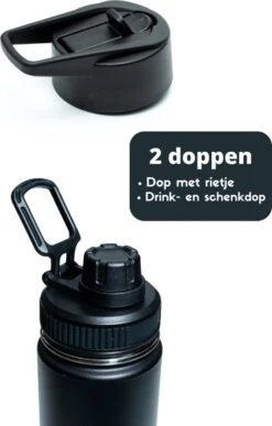 Drinkfles - Onyx Black - 700 ML - Extra Dop Met Rietje & Drinktuit - Waterfles Met Rietje - Isoleerfles - BPA Vrij - Lekvrij 8 Drinkfles - Onyx Black - 700 ML - Extra Dop Met Rietje & Drinktuit - Waterfles Met Rietje - Isoleerfles - BPA Vrij - Lekvrij -Drinken Goedkope Winkel 765x1200 1