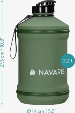 Navaris Waterfles Van Lichte Kunststof - Drinkfles 2L - Extra Grote Fles Met Drinkdop - Ideaal Voor Sport, Fitness, Yoga En Kamperen -Drinken Goedkope Winkel 799x1200 12