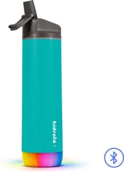 Hidrate Spark Straw Slimme Waterfles - Staal - 620ml - LED Verlichting - Sea Glass