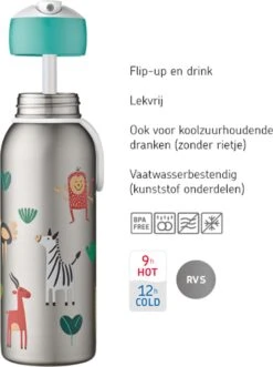 Mepal – Isoleerfles Flip-up Campus – Unicorn – Waterfles Met Rietje – Houdt Je Drankje Tot 9 Uur Warm En 12 Uur Koud – Drinkfles Voor Kinderen – Thermosfles -Drinken Goedkope Winkel 896x1200