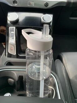 Merkloos Waterfles Met Rietje - 700ML - Drinkfles - Transparant- Roze -Drinken Goedkope Winkel 899x1200 15