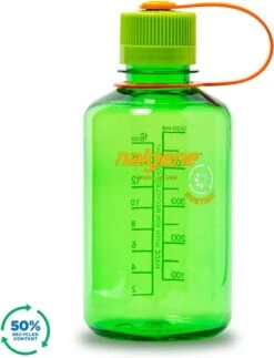 Nalgene Narrow Mouth Bottle - Drinkfles - 16oz - BPA Free - SUSTAIN - Melon Ball